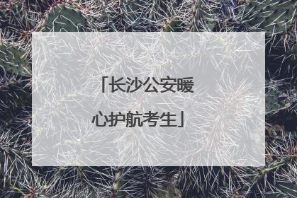 长沙公安暖心护航考生