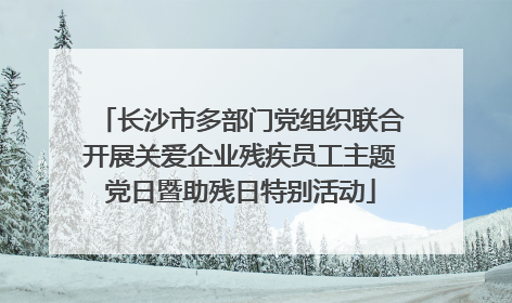 长沙市多部门党组织联合开展关爱企业残疾员工主题党日暨助残日特别活动
