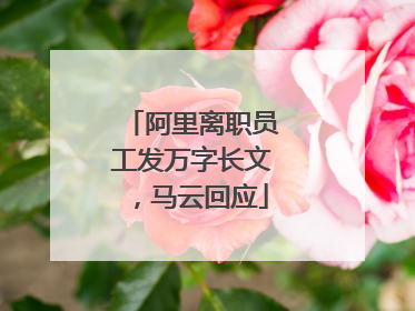阿里离职员工发万字长文，马云回应