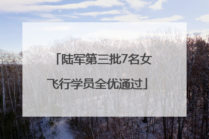 陆军第三批7名女飞行学员全优通过