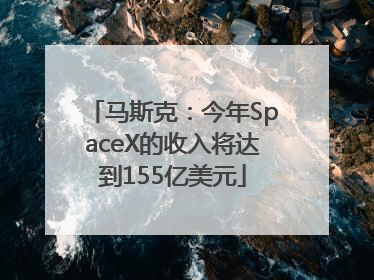 马斯克：今年SpaceX的收入将达到155亿美元
