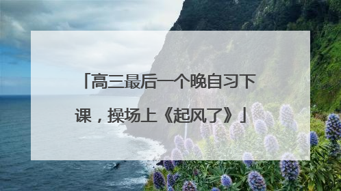 高三最后一个晚自习下课，操场上《起风了》