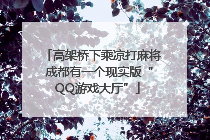高架桥下乘凉打麻将 成都有一个现实版“QQ游戏大厅”