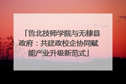 鲁北技师学院与无棣县政府：共建政校企协同赋能产业升级新范式