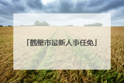 鹤壁市最新人事任免