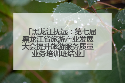 黑龙江抚远：第七届黑龙江省旅游产业发展大会提升旅游服务质量业务培训班结业