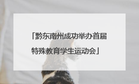 黔东南州成功举办首届特殊教育学生运动会