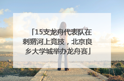 15支龙舟代表队在刺猬河上竞技，北京良乡大学城举办龙舟赛