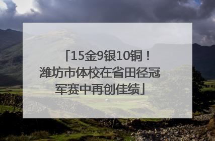 15金9银10铜！潍坊市体校在省田径冠军赛中再创佳绩