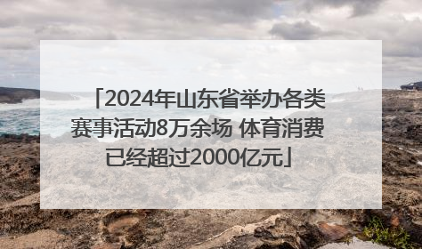 2024年山东省举办各类赛事活动8万余场 体育消费已经超过2000亿元