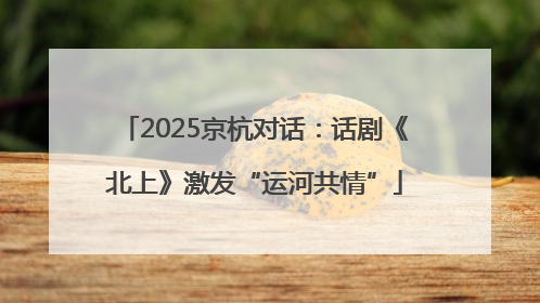 2025京杭对话：话剧《北上》激发“运河共情”