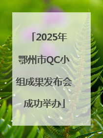 2025年鄂州市QC小组成果发布会成功举办