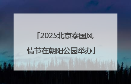 2025北京泰国风情节在朝阳公园举办