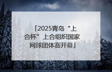 2025青岛“上合杯”上合组织国家网球团体赛开幕