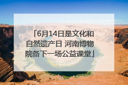 6月14日是文化和自然遗产日 河南博物院备下一场公益课堂