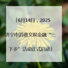 6月14日，2025济宁市消费文娱金融“三下乡”活动正式启动