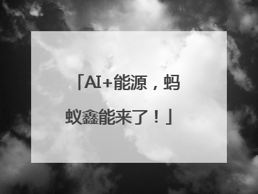 AI+能源，蚂蚁鑫能来了！