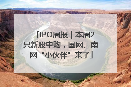 IPO周报｜本周2只新股申购，国网、南网“小伙伴”来了